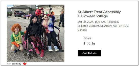 Accessible Trick or Treating for children in St. Albert